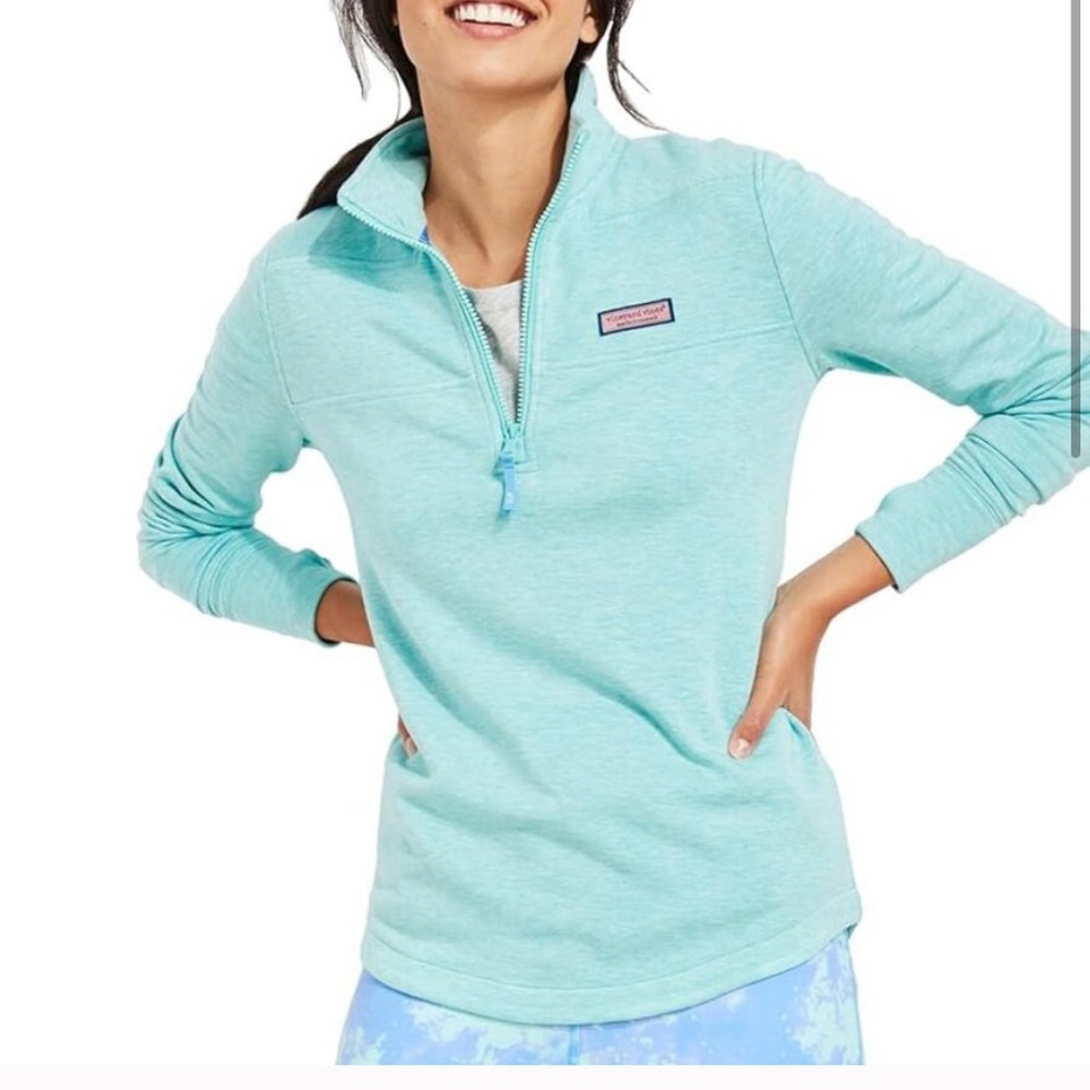 Vineyard Vines Aqua Half-Zip Pullover